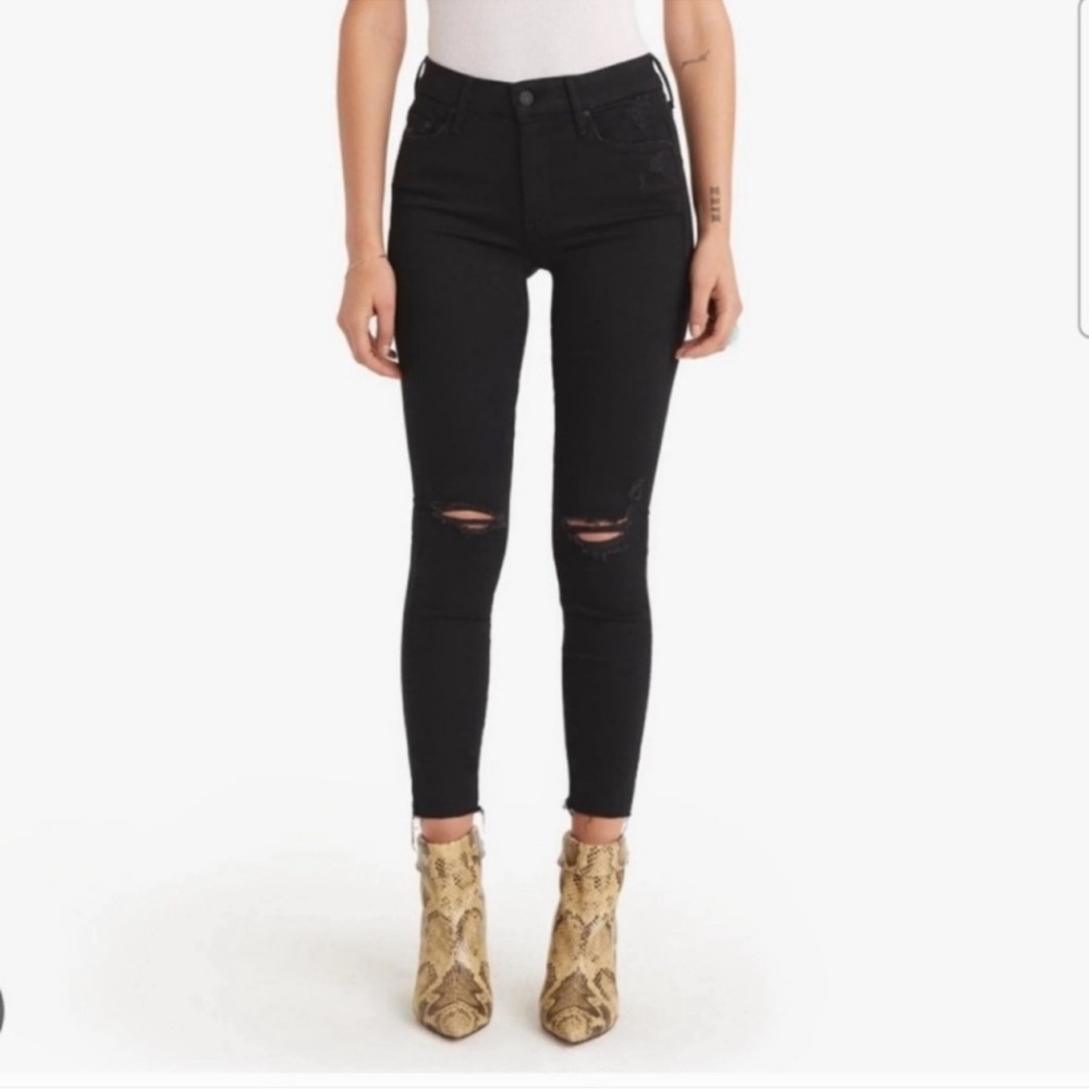 MOTHER Looker Ankle Fray Jeans